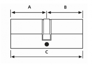 Cylinder Lock Measurement Diagram
