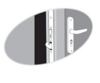 Lever door handle security